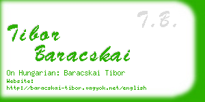 tibor baracskai business card